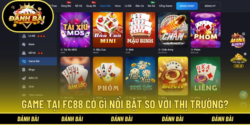 Lý do game bài tại Fc88 nổi bật trên thị trường