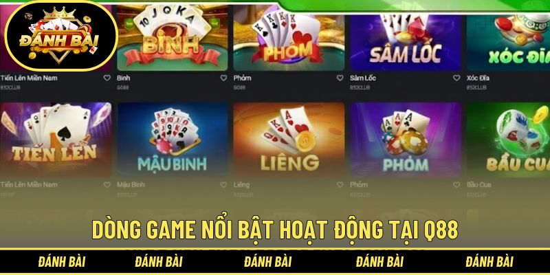 Khám phá dòng game nổi bật hoạt động tại Q88
