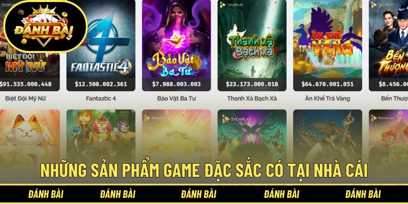 Những sản phẩm game đặc sắc có tại nhà cái