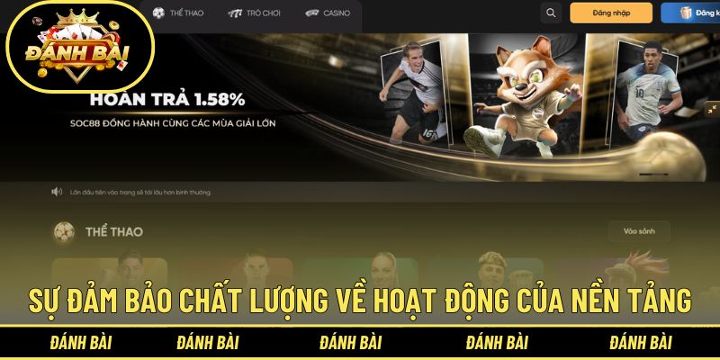 Sự đảm bảo chất lượng về hoạt động của nền tảng