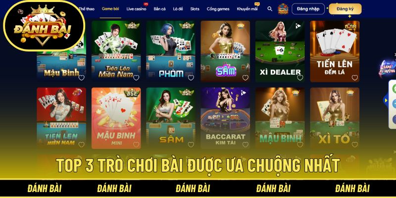 Bật mí 3 game bài hot nhất ở Dv88