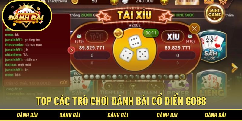 Top các trò chơi đánh bài cổ điển GO88